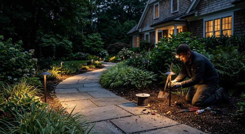 Pond Lighting Installation in Heber City, UT